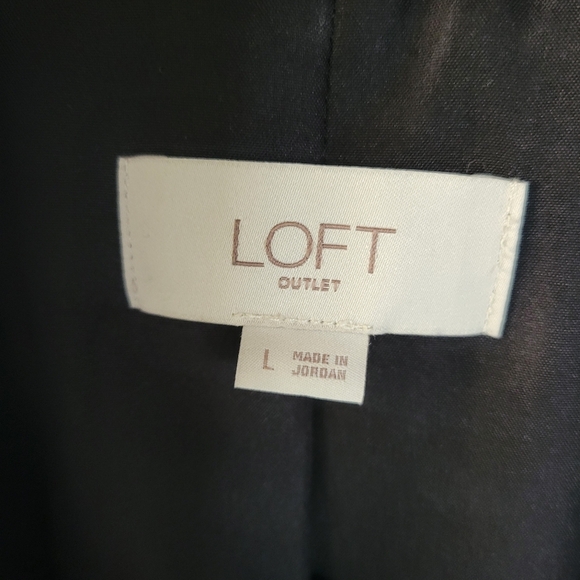 LOFT Women's Tweed Blue BlazerJacket Size L - Picture 4 of 10